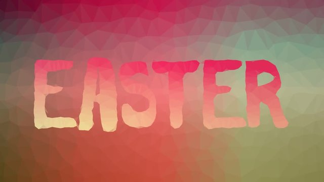Easter appearing strange tessellating looping moving triangles