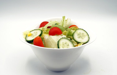 fresh vegetable salad in a bowl