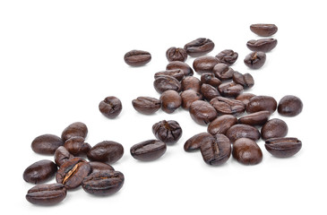  coffee beans  isolated on white background