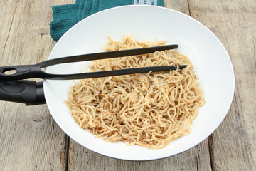 Chinese noodle dish with soy sauce