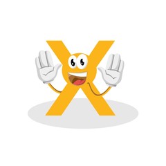  Logo icon Letter X. Initial letter X  Design Smile vector.