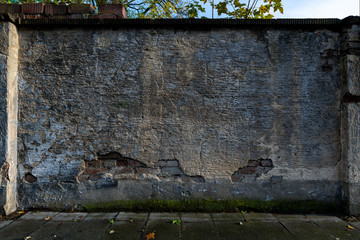 Mauer Hintergrund Backsteine Vintage Verfall Struktur Oberfläche Beton Putz