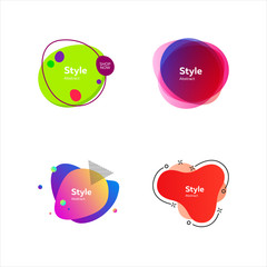 Abstract colorful banners set