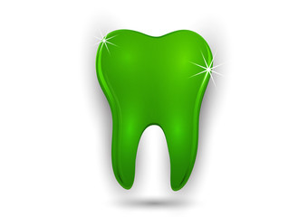 Obraz premium Healthy tooth icon. Flat design style. Tooth simple silhouette. Modern, minimalist icon in stylish colors. Website page design element and mobile application, brochure design, banner, flyer.