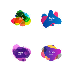 Bright geometric banners