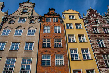 Fototapeta na wymiar Historic tenement houses in Gdansk