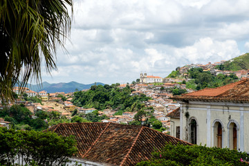 View of the old gold mining town of Ouro Preto, Brazil