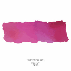 Stock vector illustration with abstract watercolor hand drawn texture, isolated on white background, purple gradient watercolor texture backdrop, eps 8