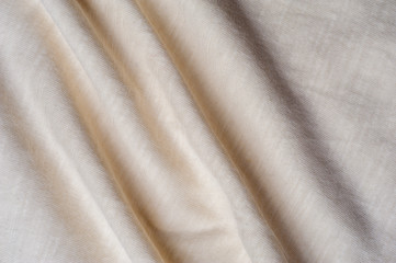 Beautiful crumpled light cotton linen fabric