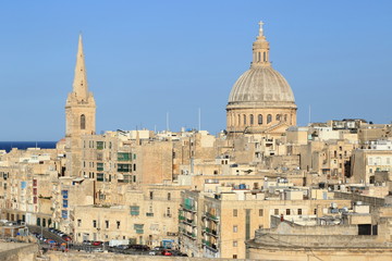 Fototapeta na wymiar A view of Valletta, Malta.