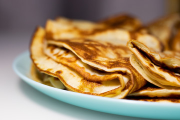 Tasty pancakes on the milk
