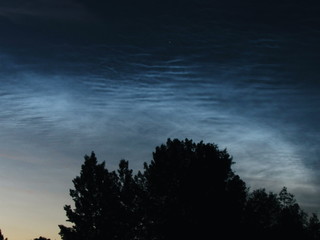 Fototapeta na wymiar Noctilucent clouds