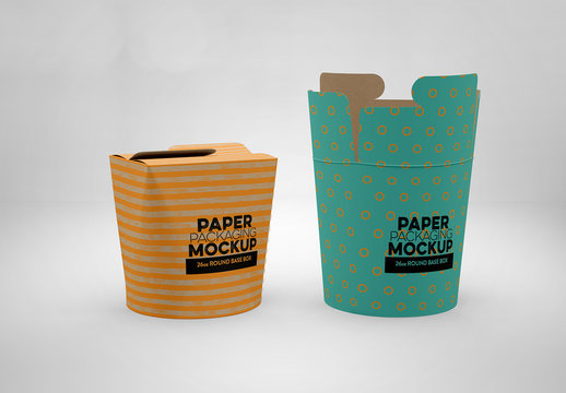 Large Sized Box with Round Bottom Mockup