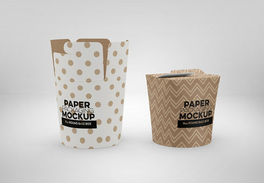 Medium Sized Box with Round Bottom Mockup