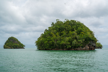 Small islets Los Haitises National Park close up