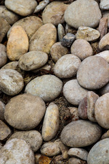 Set of stones pattern on a road