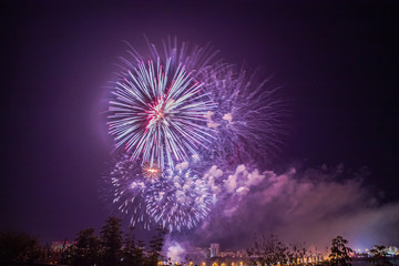 Fireworks on the City Day in Voronezh