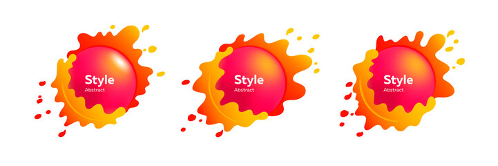 Set of geometric abstract badges