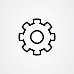 Setting icon vector design, gear symbol.