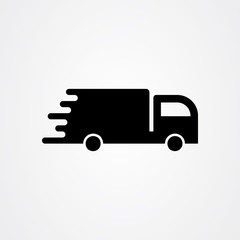 Delivery truck icon. simple flat vector illustration.