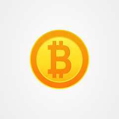 Bitcoin sign icon. Crypto currency symbol.
