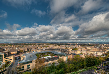 Fototapeta premium Edinburgh city skyline viewed from Calton Hill. Scotland - United Kingdom.
