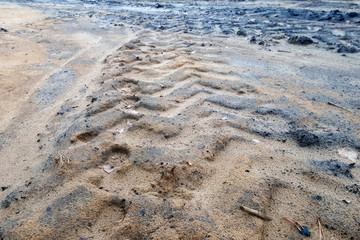  tire tracks off road sand track