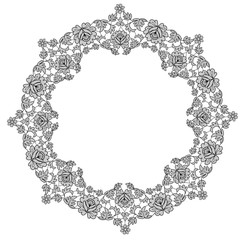 lace floral frame