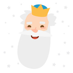 King Melchor. Christmas ornament isolated vectorized. magi, wise man