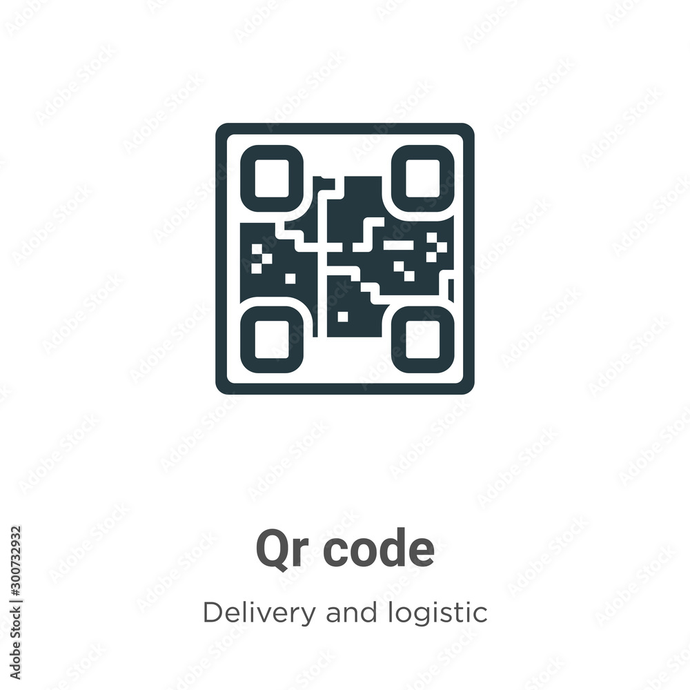 Poster qr code vector icon on white background. flat vector qr code icon symbol sign from modern delivery a