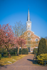 The Big Church (Got Tjark in local language) on a spring clear day, Schiermonnikoog Island, Northern Netherlands