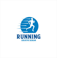 Run Logo Design vector Stock symbol . Running logo sport concept  .  running marathon Logo Design Template . 