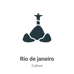 Rio de janeiro vector icon on white background. Flat vector rio de janeiro icon symbol sign from modern culture collection for mobile concept and web apps design.