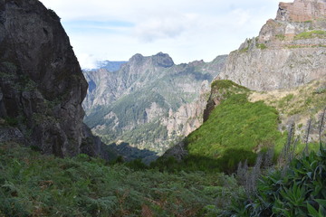 Hiking trail from Pico Arieiro to Pico Ruivo in Madeira, Portugal