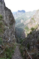 Hiking trail from Pico Arieiro to Pico Ruivo in Madeira, Portugal