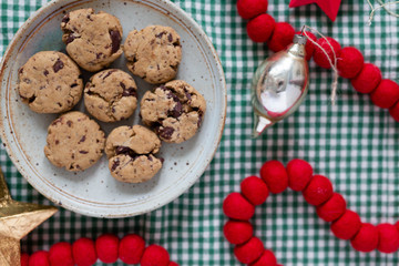 Plate of Chocolate Chip Cookies