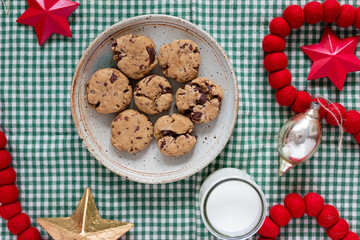 Plate of Chocolate Chip Cookies