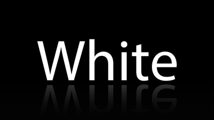 White word vector design. White word isolated