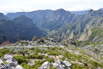 Hiking trail from Pico Arieiro to Pico Ruivo in Madeira, Portugal