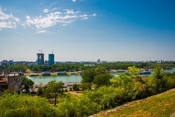 Belgrade, Serbia: Kalemegdan Park on the confluence of the River Sava and Danube.