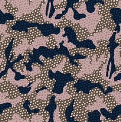 Seamless speckled camouflage repeat pattern