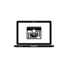 Online Doctor Appointment Icon. Flat style vector EPS.