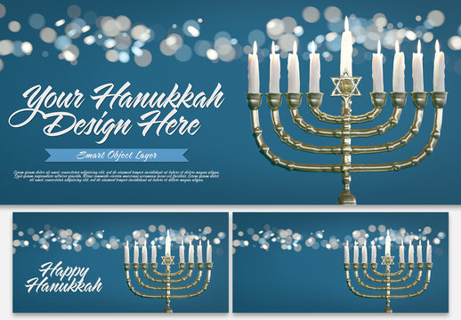 Hanukkah Scene Mockup