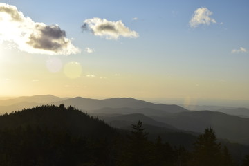 Fototapeta premium sunset in the mountains