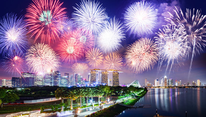 fireworks over Singapore © Melinda Nagy