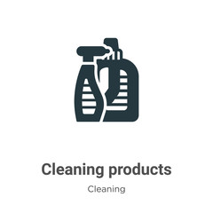 Cleaning products vector icon on white background. Flat vector cleaning products icon symbol sign from modern cleaning collection for mobile concept and web apps design.