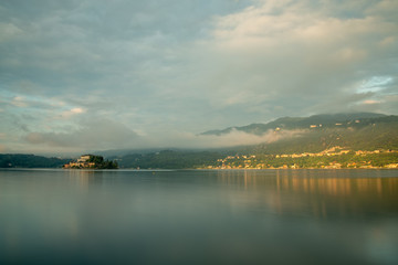 Sunrise at Isola San Giulio, Lake Orta, Italy