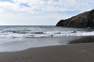 Fototapeta na wymiar Prainha Beach with black sand in Madeira