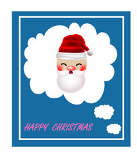 merry christmas card with santa claus