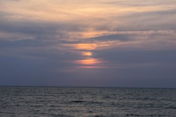 sunset over sea